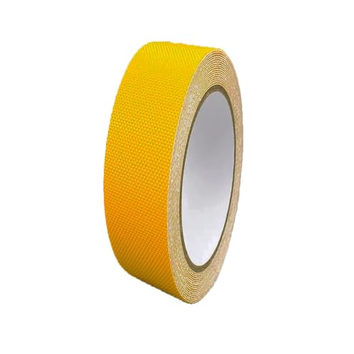Yellow Rubber Grip Tape Anti Slip Tape 1 Inch, 16.5 Feet, Heavy Duty Waterproof Non-Abrasive Tape Cushion Pad for Indoor &amp; Outdoor, Making Handles or Contact Surfaces Safer