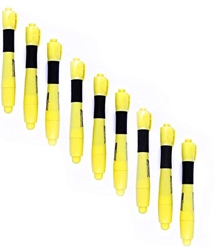 Emraw 3 Piece/Pack Desk Style Smooth Glide Fluorescent Highlighter with Cushion Grip Student Study Kit, Yellow (Pack of 3)