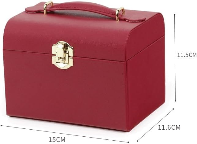 GaRcan Large Capacity Portable Jewelry Storage Box Rings Earrings Jewelry Box Handheld with Lock image 3