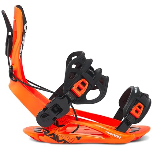 RAVEN Snowboard Bindung Fastec FT360 oder Multientry FTM450, FTM500, GT Alu (FT360 Orange, XL(43-47))