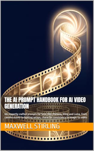 The AI Prompt Handbook for AI Video Generation: 60+ expertly crafted prompts for Sora, Veo, Runway, Kling and Luma. From camera moves to lighting setups, ... (The AI Prompt Handbook Series)