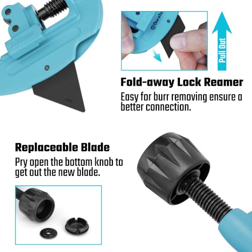 Image of DURATECH Tubing Cutter 1 /8 inch-1-1 /4 inch, With Replacement Wheel and Reamer