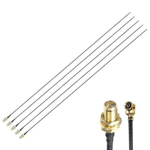 Cables coaxiales RP-SMA hembra a U.FL de baja pérdida Meccanixity 1.13mm 50cm