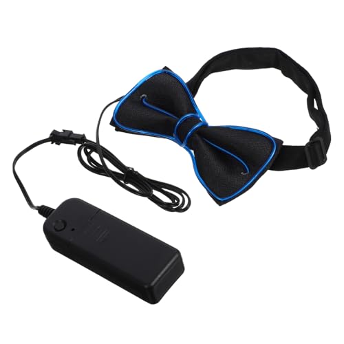 CONGARTENO Led Party Bow Tie Luminous Tie for Halloween Dark Blue Stylish Party Accessory Performance