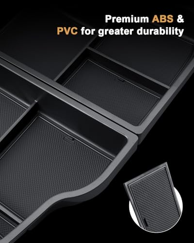 ECOZEN 2026 Sienna Center Console Organizer - 2 Pcs For 2021-2025 2026 Toyota Sienna Lower Center Console Organizer Tray 2021-2026 Sienna(LE/XLE/XSE/Limited/Woodland/Platinum) Accessories - ABS