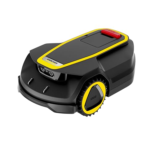 Kärcher Robot cortacésped RCX 4, sin Cable de limitación, Rendimiento de Superficie: 1500 m², trayectoria paralela, hasta un 60% de inclinación, tracción respetuosa con el césped, tracción en Las