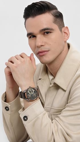 Image of Police Quartz Multifunction Brown DIAL Leather Strap Watch for Men-PLPEWJA2117941W