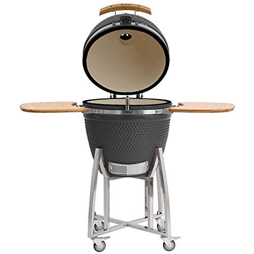 Keramikgrill BBQ-Toro Kamado Grill Kuro 52 cm Holzkohlegrill