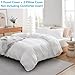 SDIII White Full Duvet Cover with 2 Pillowcases, Not Including Comforter Inside, Soft Microfiber White Duvet Cover Full with Zipper and Corner Ties
