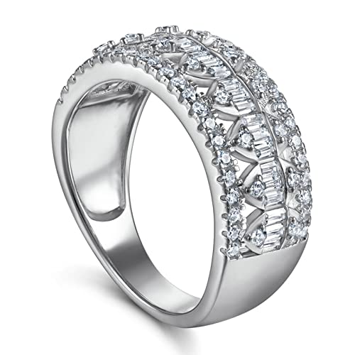 Bague Argent Véritable Pavée : Le Cadeau Idéal pour Femme