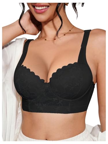 Soutien-Gorge Push Up Magnifiant avec Armatures Robustes et Dentelle Fine