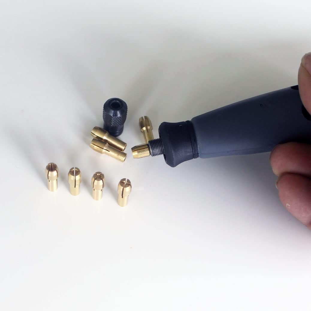 Utoolmart Brass Drill Chuck Collet Bits 0.5 1 1.6 2.4 3mm for Dremel Rotary Tools 8Pcs