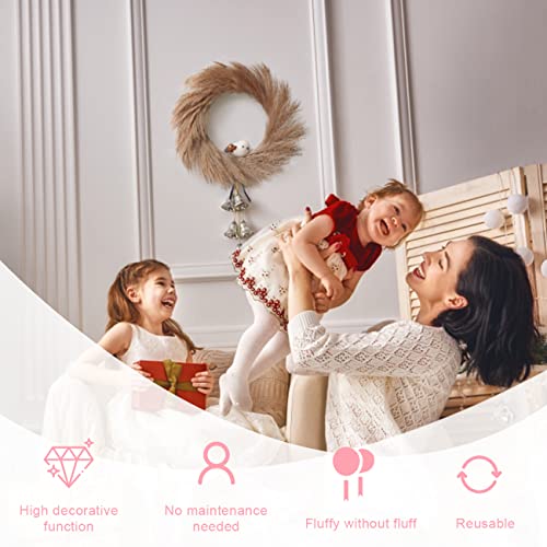 Mudysson Faux Pampas Wreath, 20.86’’ Circular Wall Ornament Artificial Wreath For Boho Style|Modern|Chic Home Decor|Farmhouse Arrangement #TOP4