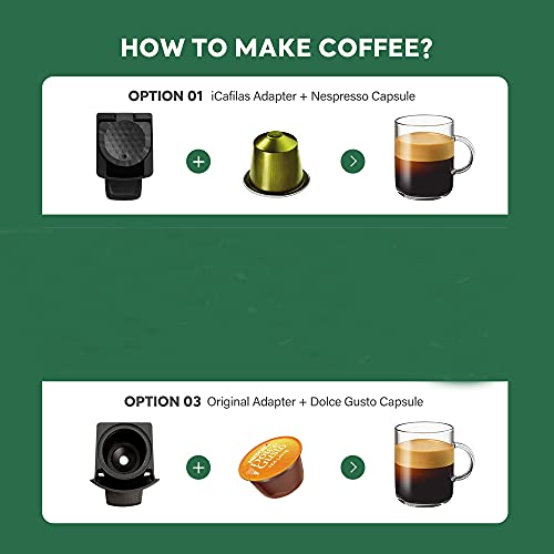 i Cafilas Conversor de cápsulas de café reutilizáveis para cápsulas de café expresso original compat