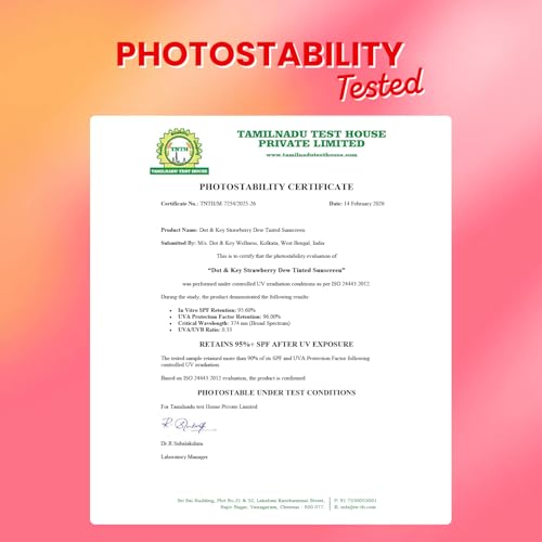 Dot & Key Strawberry Dew Tinted Sunscreen SPF 50+ Pa++++ - 01 Porcelain In- Vivo Tested | Protection Against UVA & UVB | Broad Spectrum, Water &... - Image 3