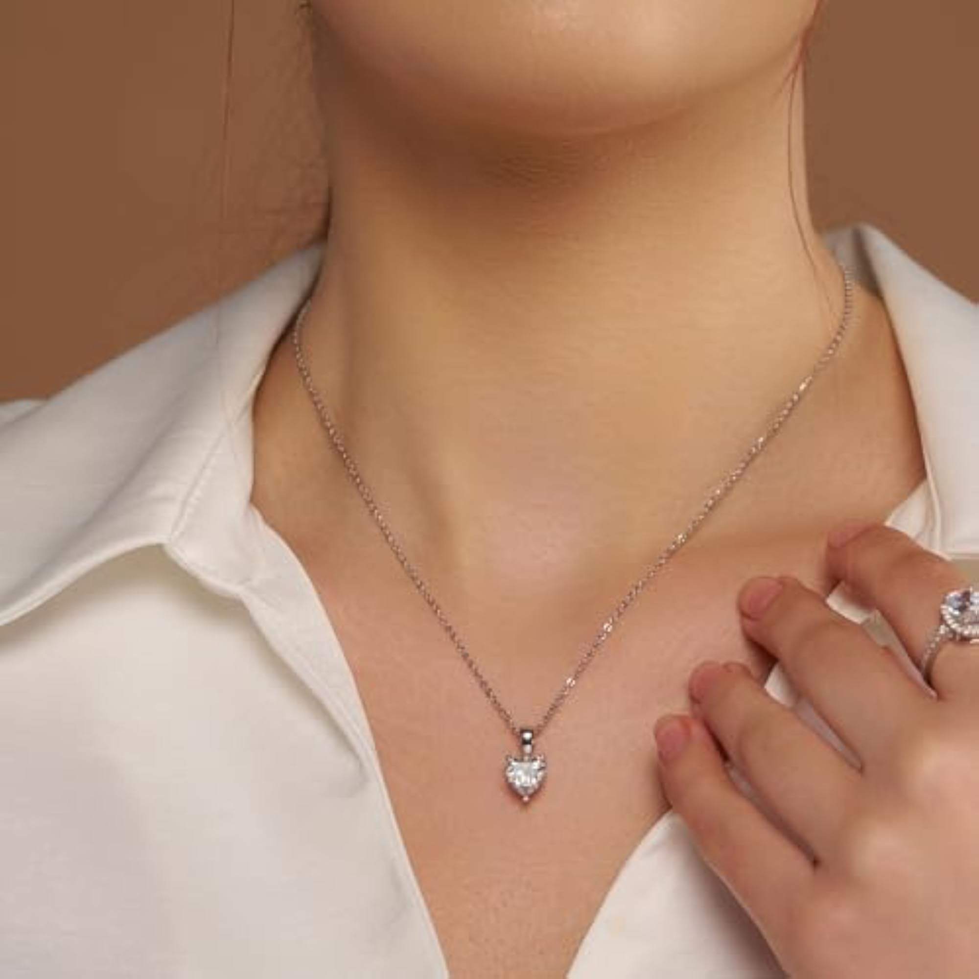 Women's 18k Gold Vermeil Trendy Heart Pendant
