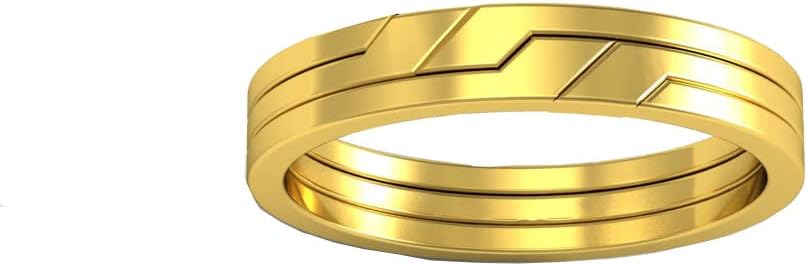 3 Band Chain design 925 Sterling Silver Turkish puzzle ring, 18K Gold plated Yellow color or Silver color Braided Knot interlocking ring