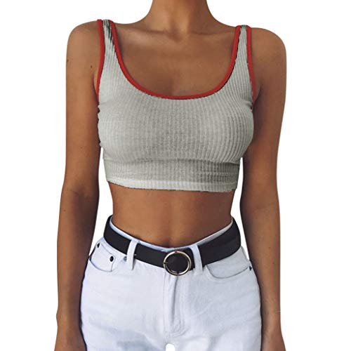 Womens Sexy Casual Crop Tops,Sleeveless T Shirt Slim Bandage Vest Tanks Summer T-Shirt,Fashion