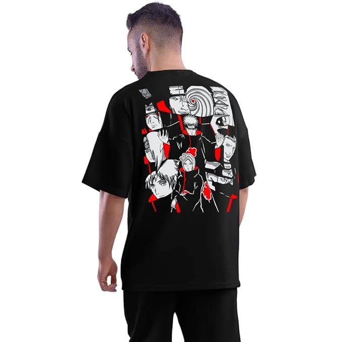Image of DUDEME Naruto Akatsuki Unisex Anime Hoodie for Men & Women 100% Cotton Naruto, Jujutsu Kaisen, Goku, Gojo, Bleach Anime Printed Hoodies