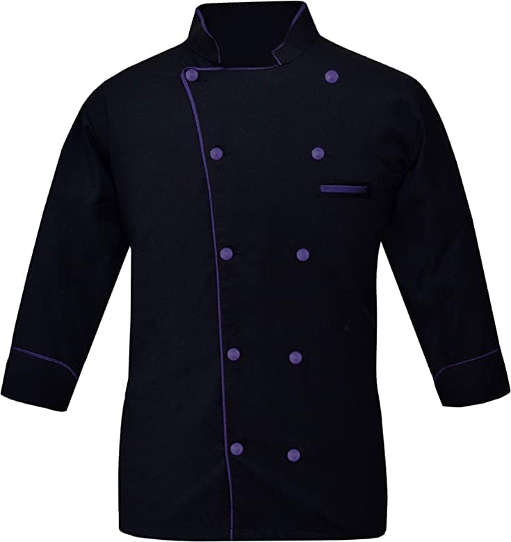 Men's Chef Coat Full Sleeve Jacket Multicolored Piping Exclusive Chef Jacket Size (XS-6XL)