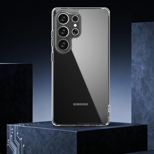 Image of ONES for Samsung Galaxy S25 Ultra Slim Case Clear, [PC + TPU Hybrid] [Military-Grade Drop Guard] [Anti-Yellowing] [ Anti-Slip ], Shockproof Silicone Hard Cover, Scratch Resistant, Transparent Case