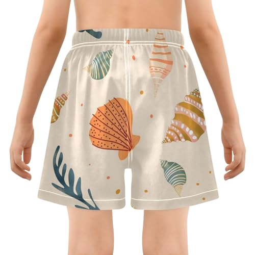 Bolaz Toddler Boys Swimwear Swim Trunks with Compression Liner 4T Ocean Shell3