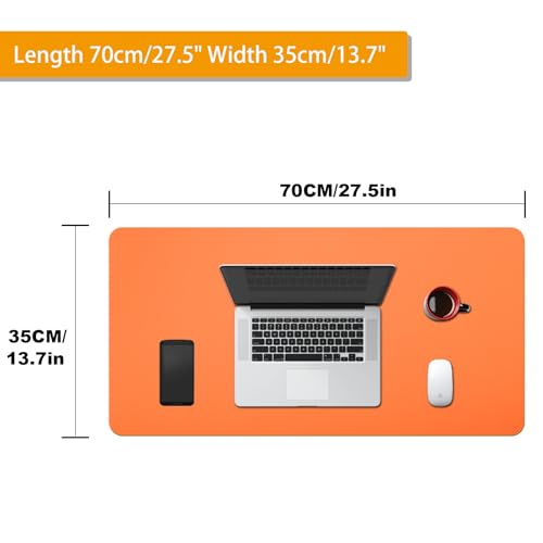 Mouse Pad,27.5"x13.7",Large Leathe Desk Pad Protector,Orange by Beatcreat - Used condition - Image 2