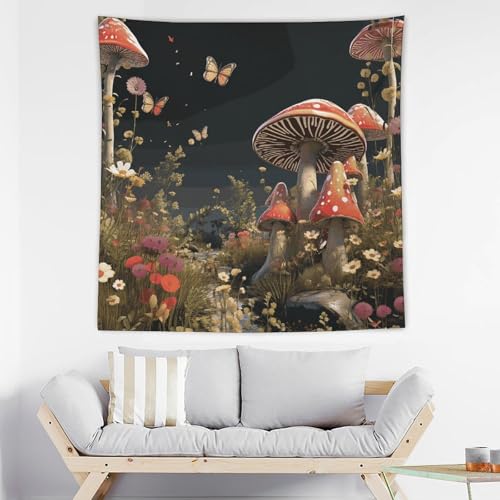 Tapisserie chambre champignon esthétique pour créer un cocon bohème