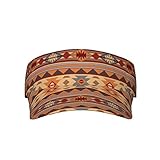 Adjustable Sport Visors Sun Visor Hats Cap Visors for Women and Men (Native Southwestern Design Tan