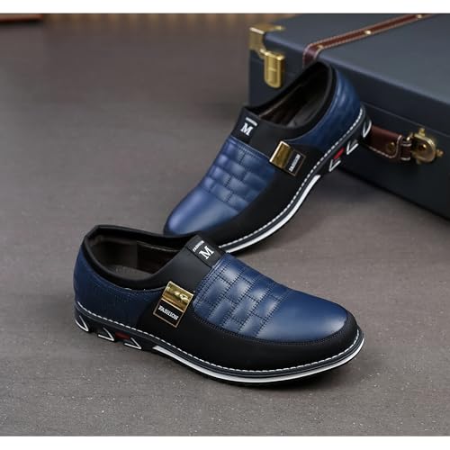 Men's Luxury Modern Oxford Leather Loafers Flat Sneakers Walking Shoes Party Prom Business Office Dress Shoes Size 7-154