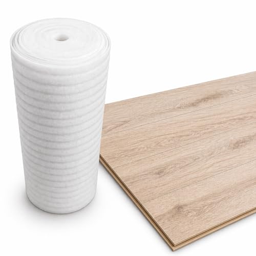 Trittschalldämmung 3 mm für Laminatunterlage oder Parkettunterlage zum Dämmen 20-100 lfd. meter (20 lfd.m.)