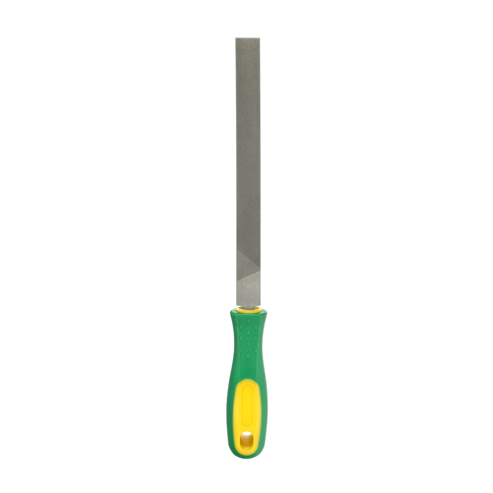 sourcing map Flat Thin Cut File 12" Double Cut Teeth High Carbon Steel Hand Rasp File with Plastic Handle for Metal Wood Deburring Removing