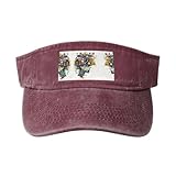 Künstliche Intelligenz Gehirn Sonnenschutz, Hut mit offenem Top für Frauen und Männer, Angelhütte, Erwachsene Sonnenschutz Visier Cap, rot, Einheitsgr��e