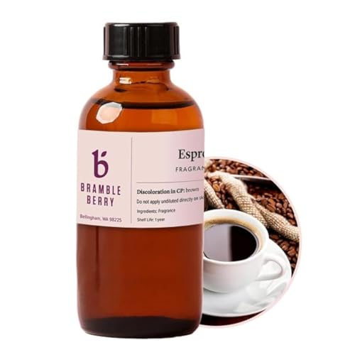 Image of Bramble Berry Espresso Fragrance Oil 2 oz | Bold Coffee Scent for Soap Making, Candles, Lotion, Bath Bombs & Coffee Scrubs | Skin Safe, Vegan, Paraben & Phthalate Free, DIY Craft Essential