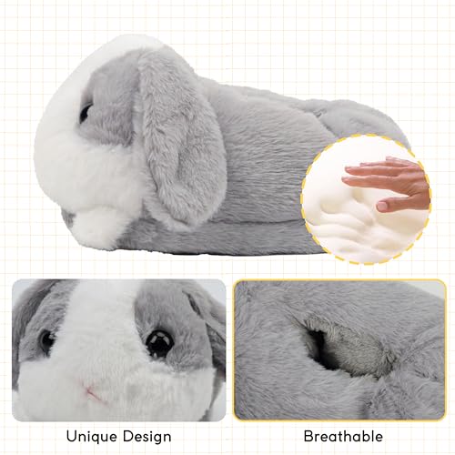 Women Animal Bunny Slippers Cute Plush House Shoes Warm Novelty Cartoon Slippers Gifts for Birthday Christmas4