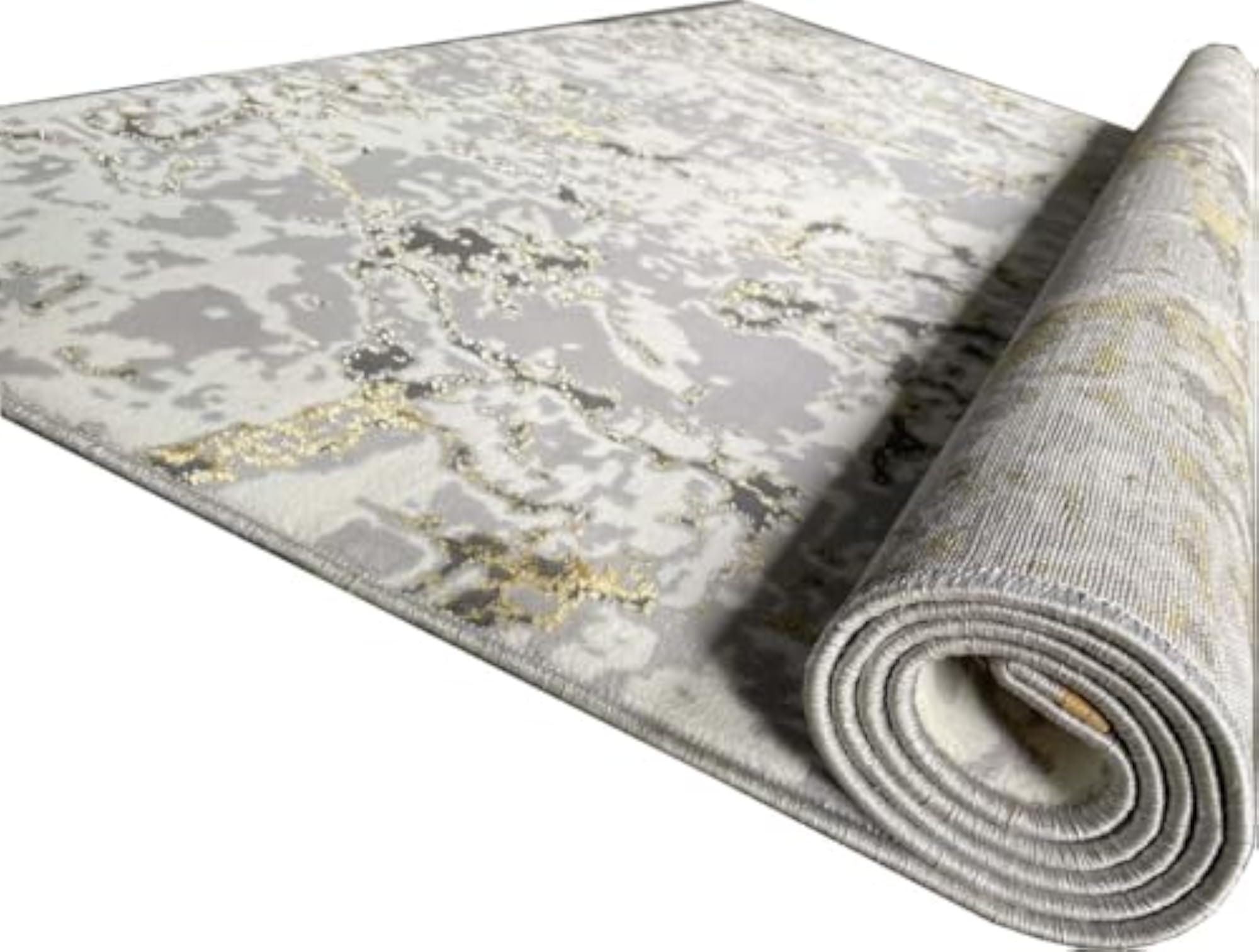 Abstract Pattern Viscose Rectangular Area Rug, 3 x 5 Feet