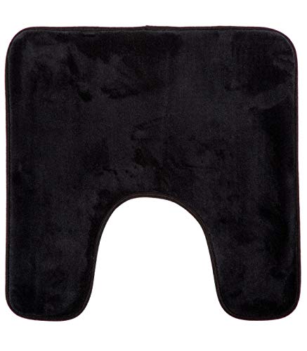 5FIVE Tapis Contour DE WC A MEMOIRE DE Forme 48X48 (Noir)