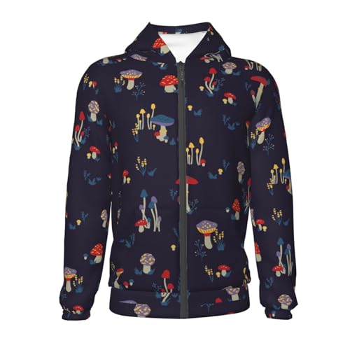 Mushrooms3 Kid Hoodies Boys Zip Up Sweatshirts Girls Pullover with Pocket2