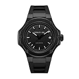 Cerruti 1881 Lucardo Black Dial Silicone Strap Men’s Watch 44mm