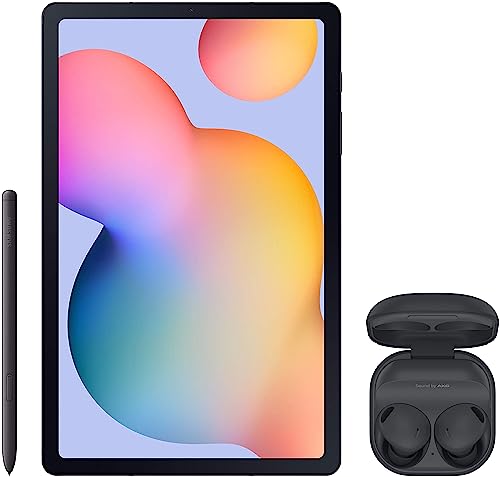 Image of Samsung Galaxy Tab S6 Lite 26.31 cm (10.4 inch), Gray & Galaxy Buds2 Pro, Bluetooth Truly Wireless in Ear Earbuds with Noise Cancellation (Graphite, with Mic)