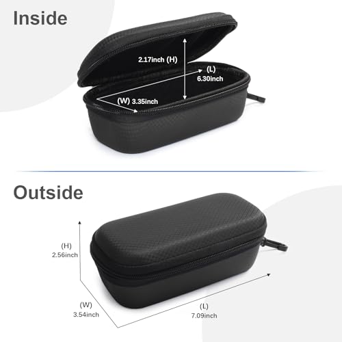 Image of Bukere Double Eyeglasses Case with Adjustable Slots, EVA Hard-shell Travel Dual Glasses Sunglasses Organizer for Men Women