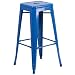 Flash Furniture 30'' High Backless Indoor-Outdoor Barstool with Square Seat, Blue Metal