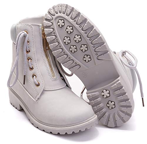 ▷ Dadawen - Botas de trabajo de combate para mujer, con puntera red
