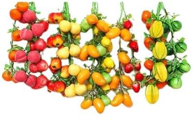 Artificial Fruits Pack Fruit Kebabs, Fake Fruit Set Foam Fruit for Decor, Decorative Fruit for Home Party Vase Fillers Photography Props (Juicy Peach,10pcs)