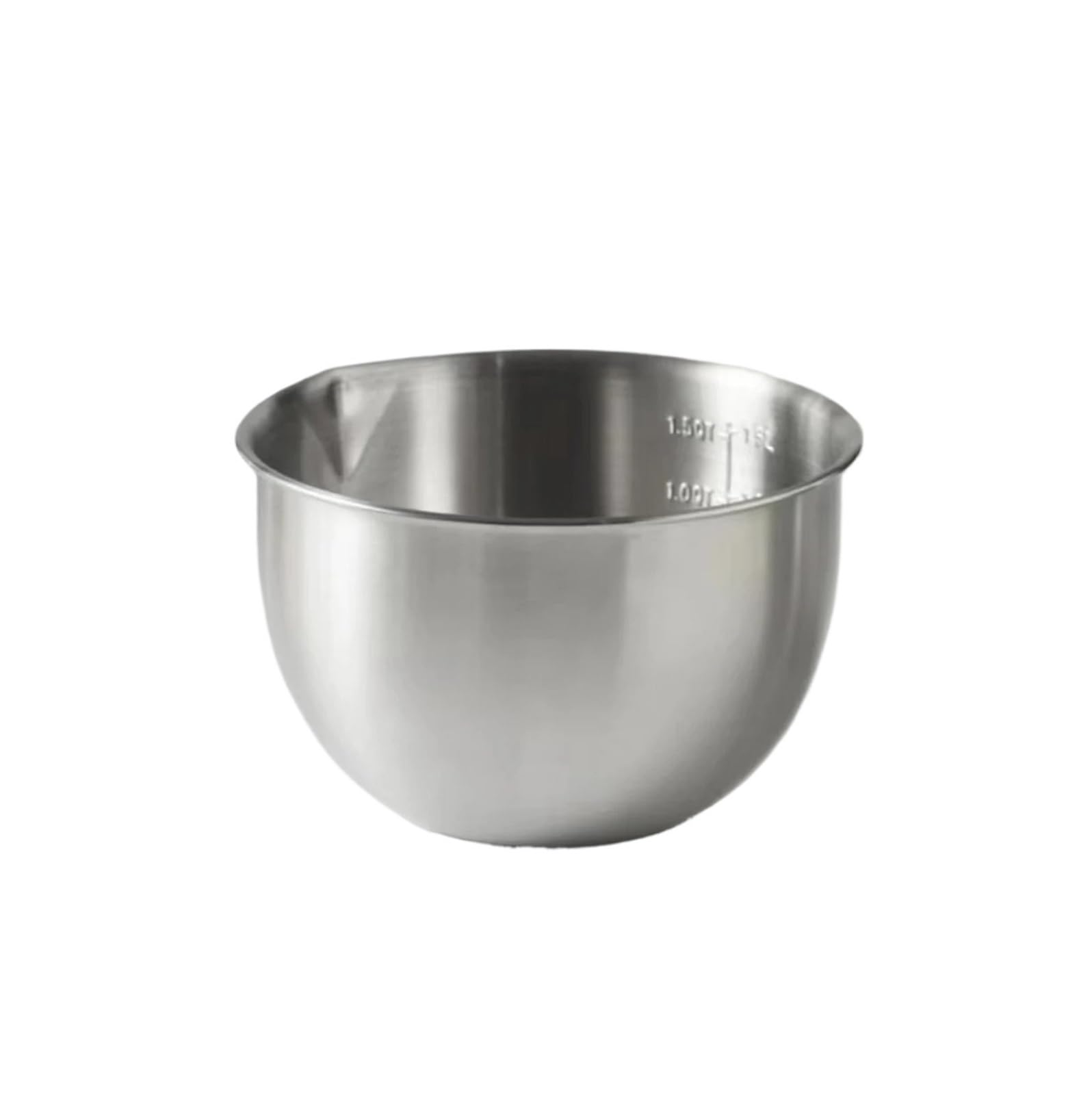 Cuenco de acero inoxidable Cuencos de acero inoxidable 1,5 l, 2, y 4, for mezclar batir. Vajilla cocina for cocinar pasteles ensaladas(Silver 2.5L)