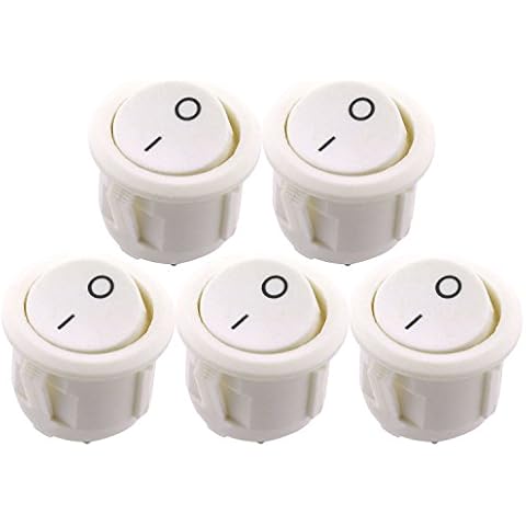 MEETOOT 5pcs Round Rocker Switch Cover