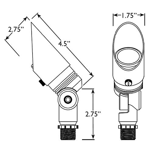 Volt All-Star 12V Cast Brass Outdoor Mini Spotlight (Bronze) With Ground Stake #TOP6