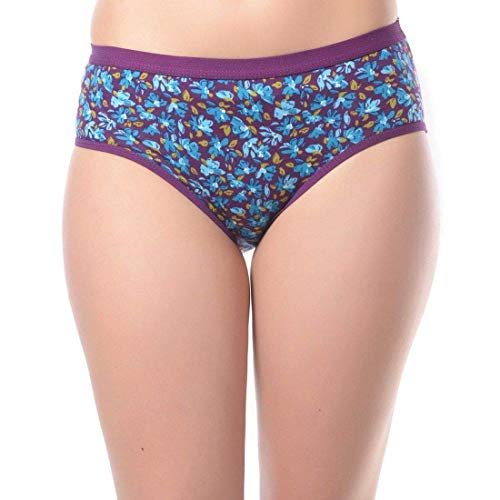 Image of AQUAZZURA Women's Cotton Multicolor Printed Panty | Panties | Bikni (Combo Pack of Three)