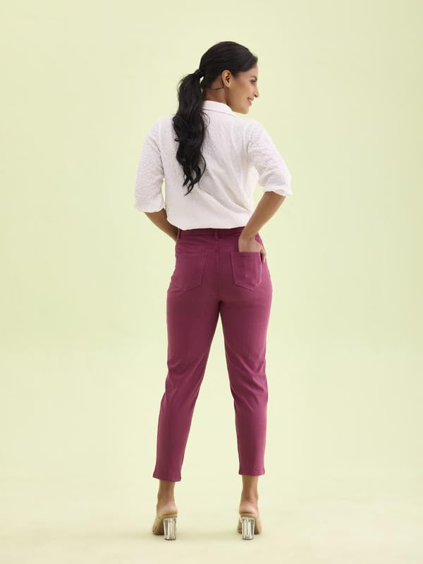 Image of GO COLORS Soft Cotton Blend Printed Jeggings Ankle Length for Women| Breathable, Mid Rise