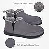 VeraCosy Men's Micro Suede Faux Wool Blend Hi-Top Boot Slippers House Shoes with Elastic Dual Gores Dark Grey,8 UK #3